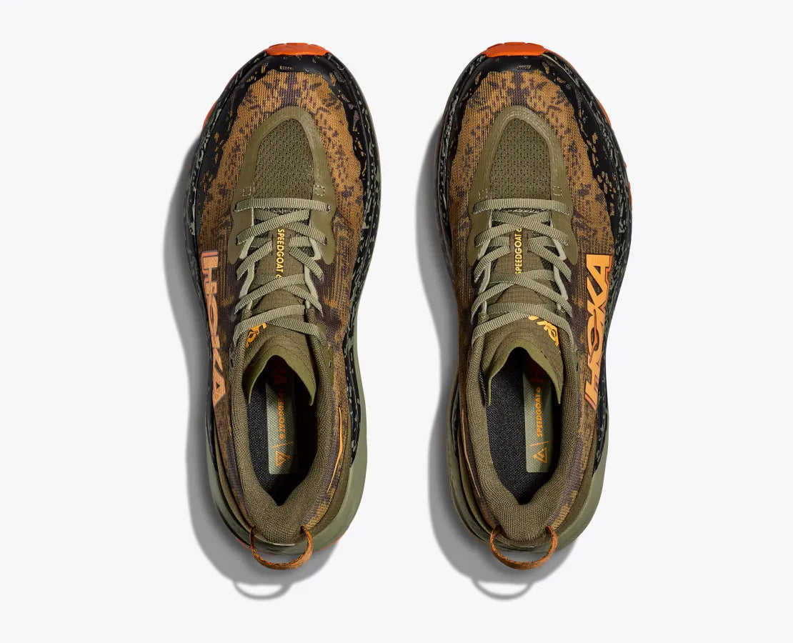 Hoka Speedgoat 6 Wide Men's - Antique olive / Squash