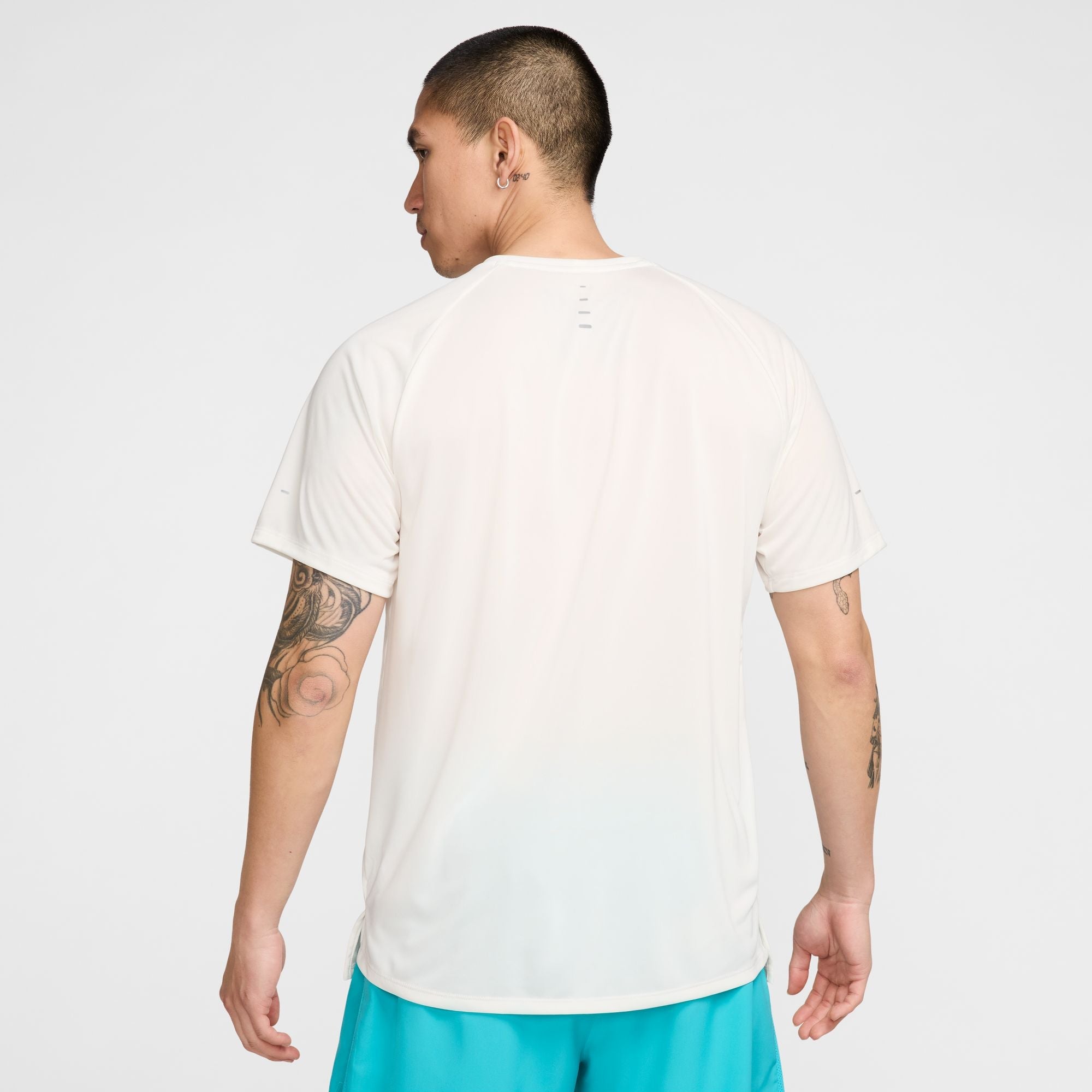 Nike Men's Dri-FIT ADV Short-Sleeve Running Top - Sail/Reflective Silver
