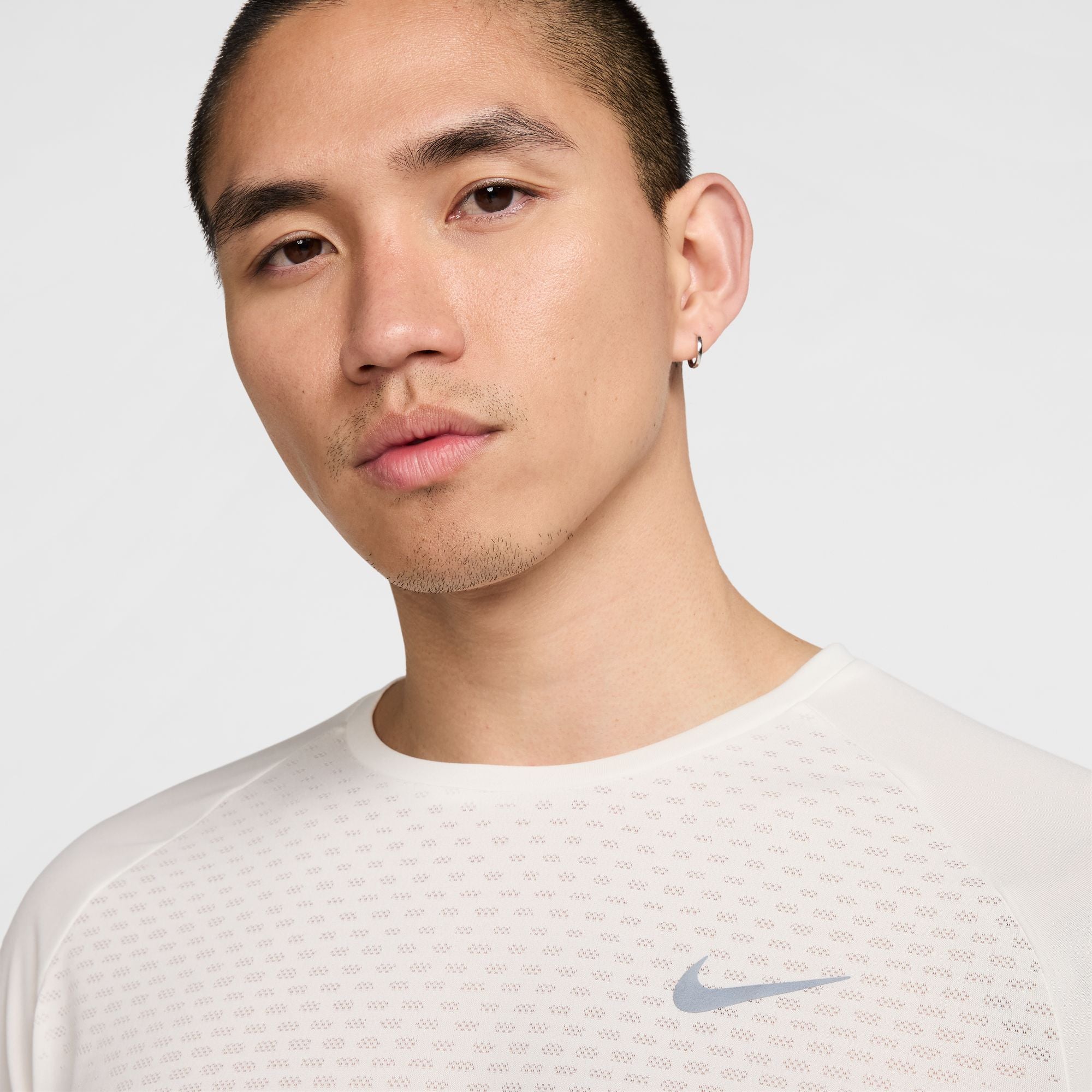 Nike Men's Dri-FIT ADV Short-Sleeve Running Top - Sail/Reflective Silver