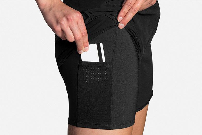 Brooks Chaser 5" 2-IN-1 Short Women's - Black